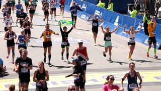 a photo of runners at the Boston Marathon 2022