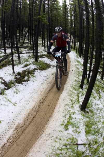 Some light snow on the trail