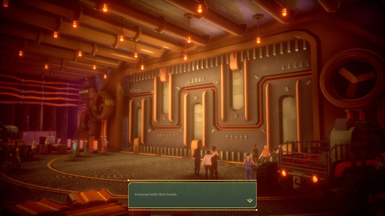 Mechanical wall during story scene in Generation Exile