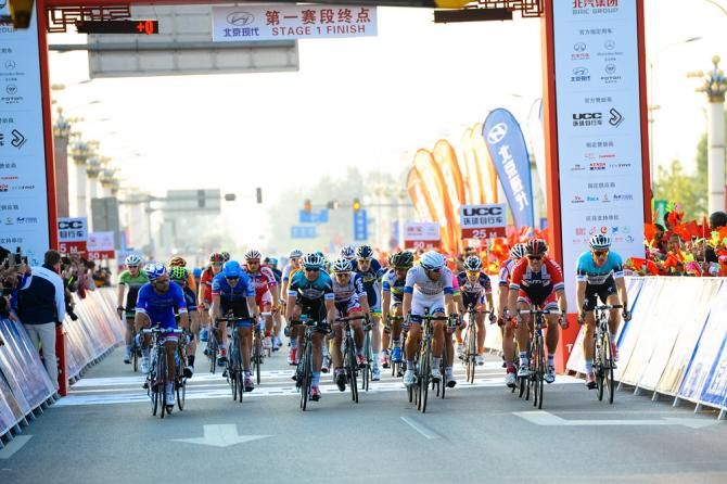 It was a tight finish among the sprinters in the stage 1 finale.