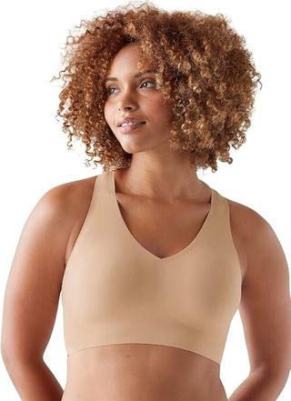 True Everybody by True & Co Women's Wide Strap Racerback Mesh Bralette, Bare, S (32c-D,34a-B)