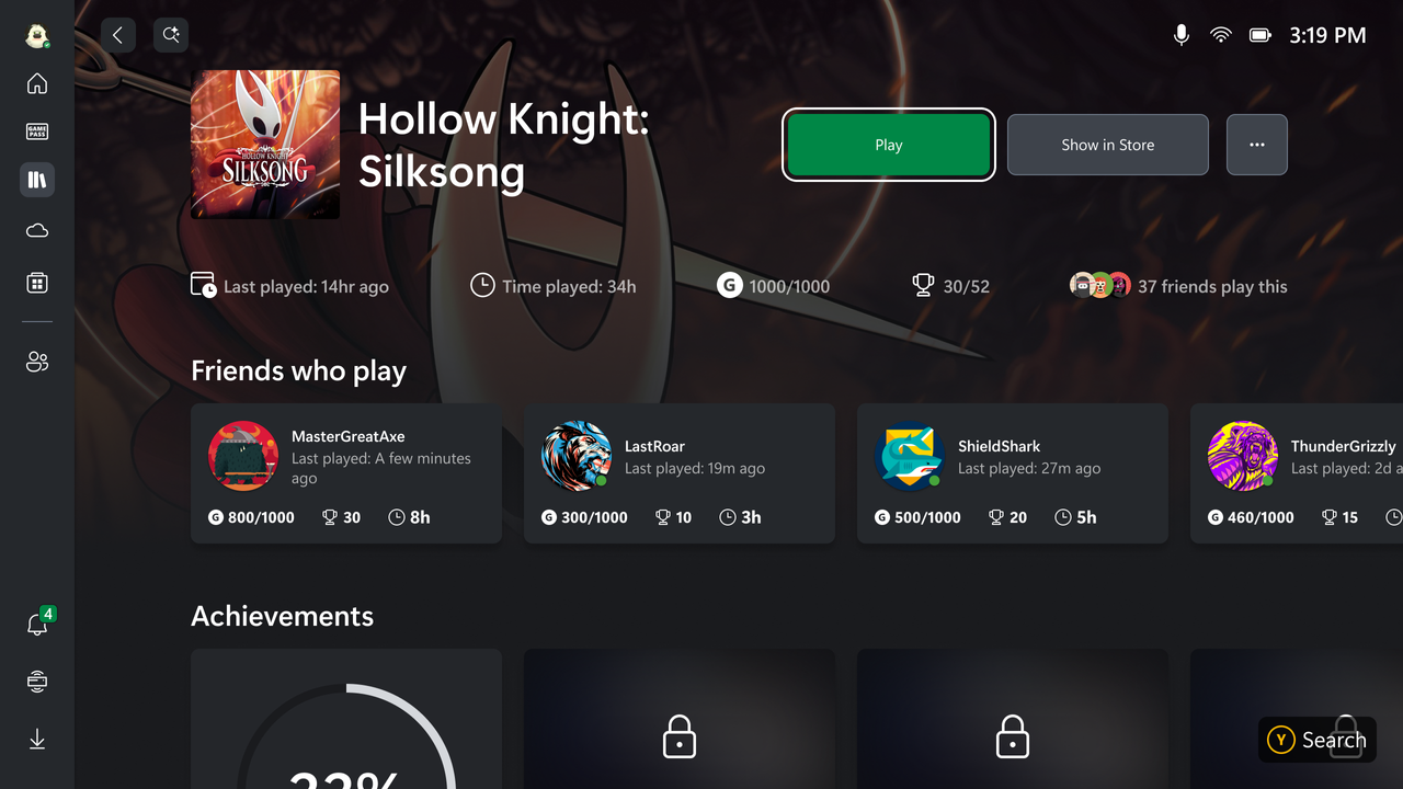 The Xbox Ally X and Xbox Ally user interface.