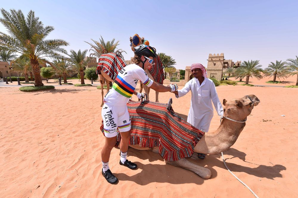 Peter Sagan making friends at the Abu Dhabi Tour