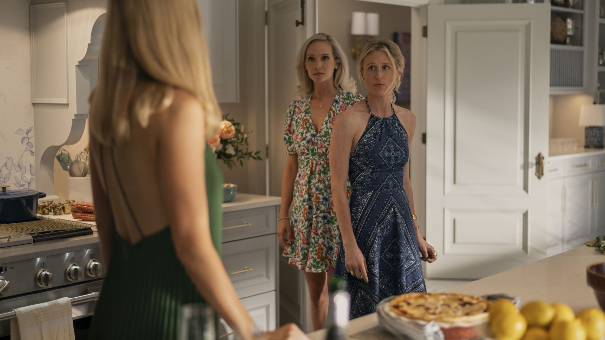 Candice King and Mamie Gummer in the kitchen in We Were Liars