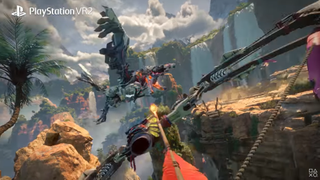 Screen capture from the Horizon Call of the Mountain PS VR2 trailer on YouTube.