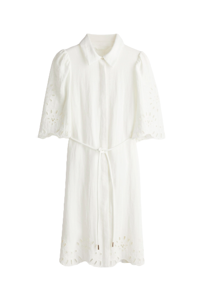 H&M, Eyelet Embroidered Dress