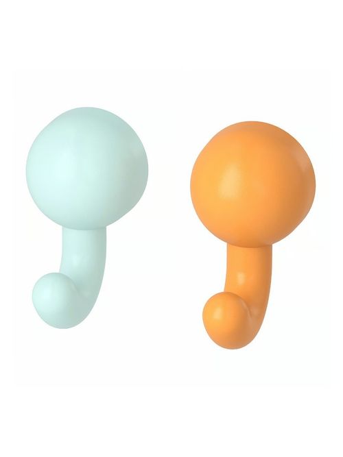 Humlesj&Ouml;n Hook With Suction Cup, in Orange and Turquoise