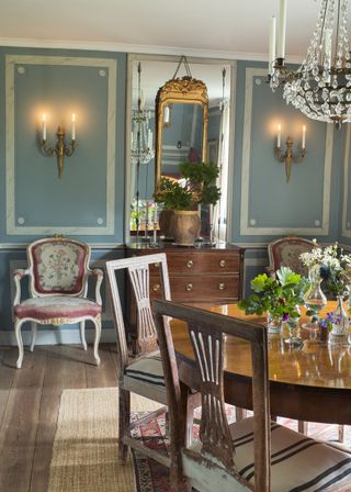 Dining room in Swedish country home