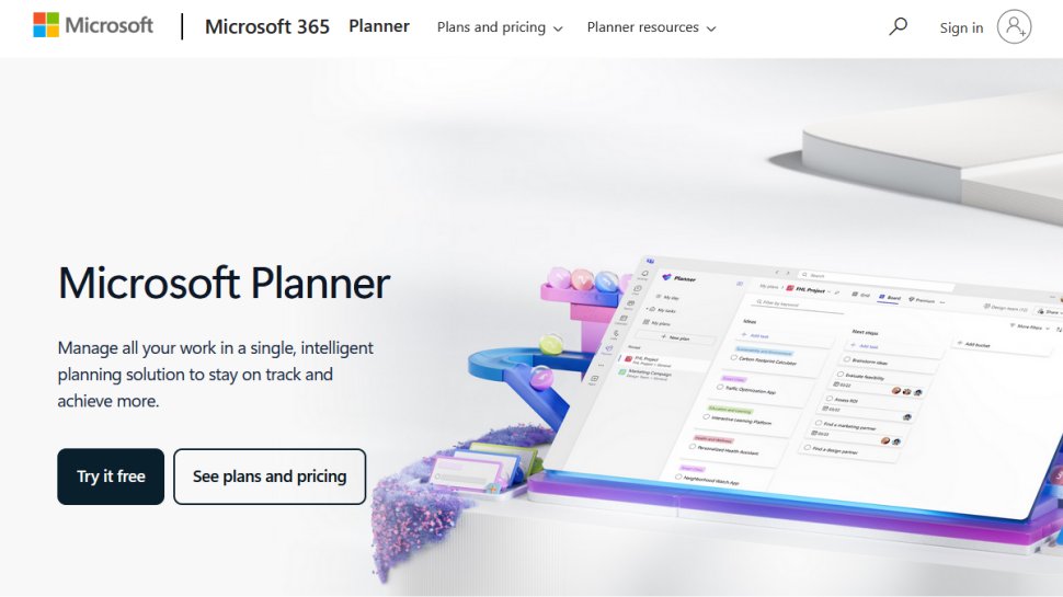 Microsoft Planner website screenshot (November 2025).