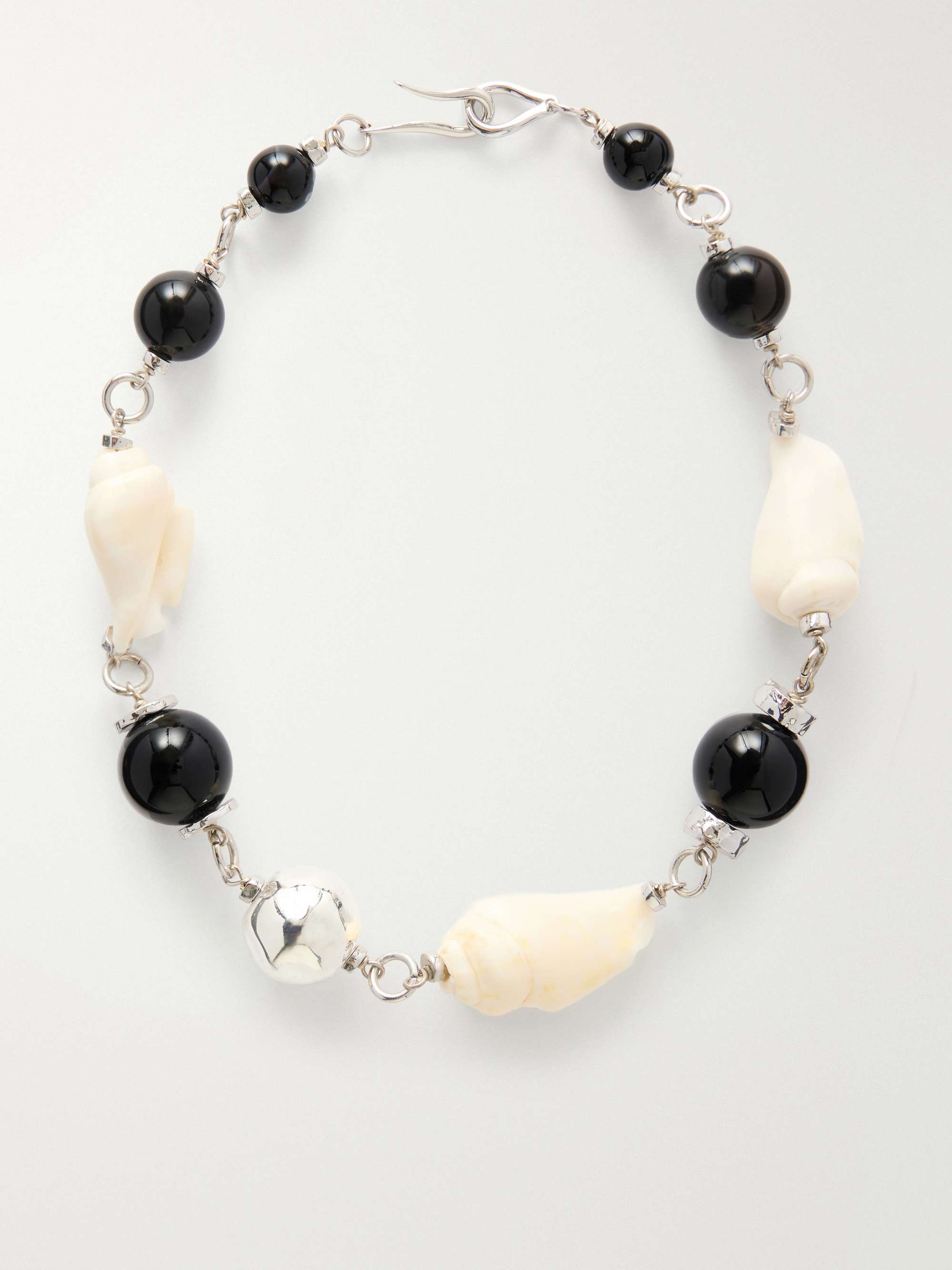 Samsara Gold-Plated, Seashell and Ceramic Necklace