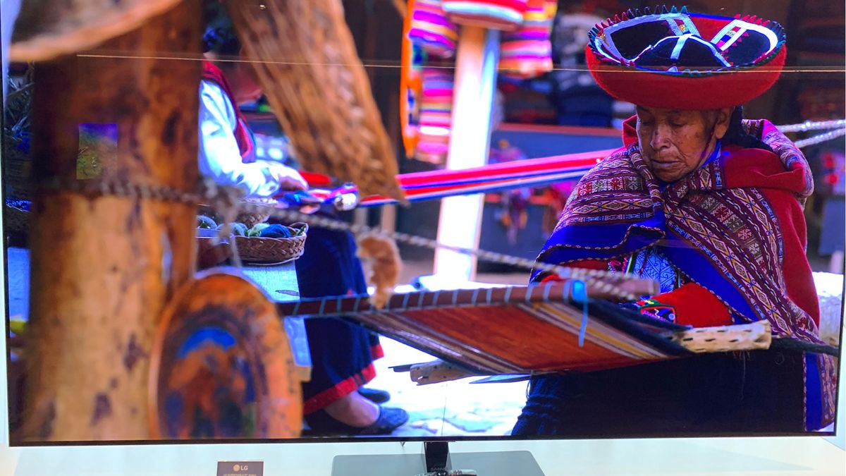 The 97-inch LG G2 on display at the AWE expo 2023