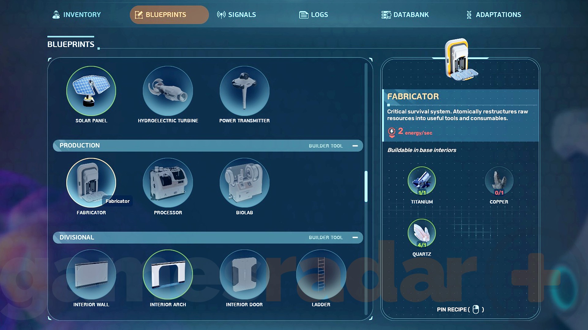 The blueprint for a Subnautica 2 fully functioning fabricator