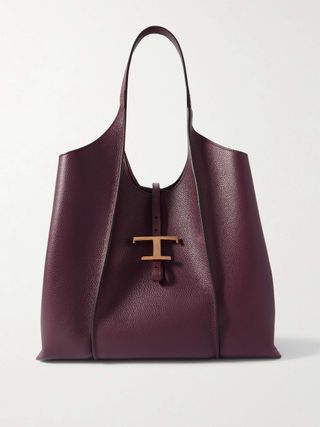 T Timeless Medium Leather Shoulder Bag