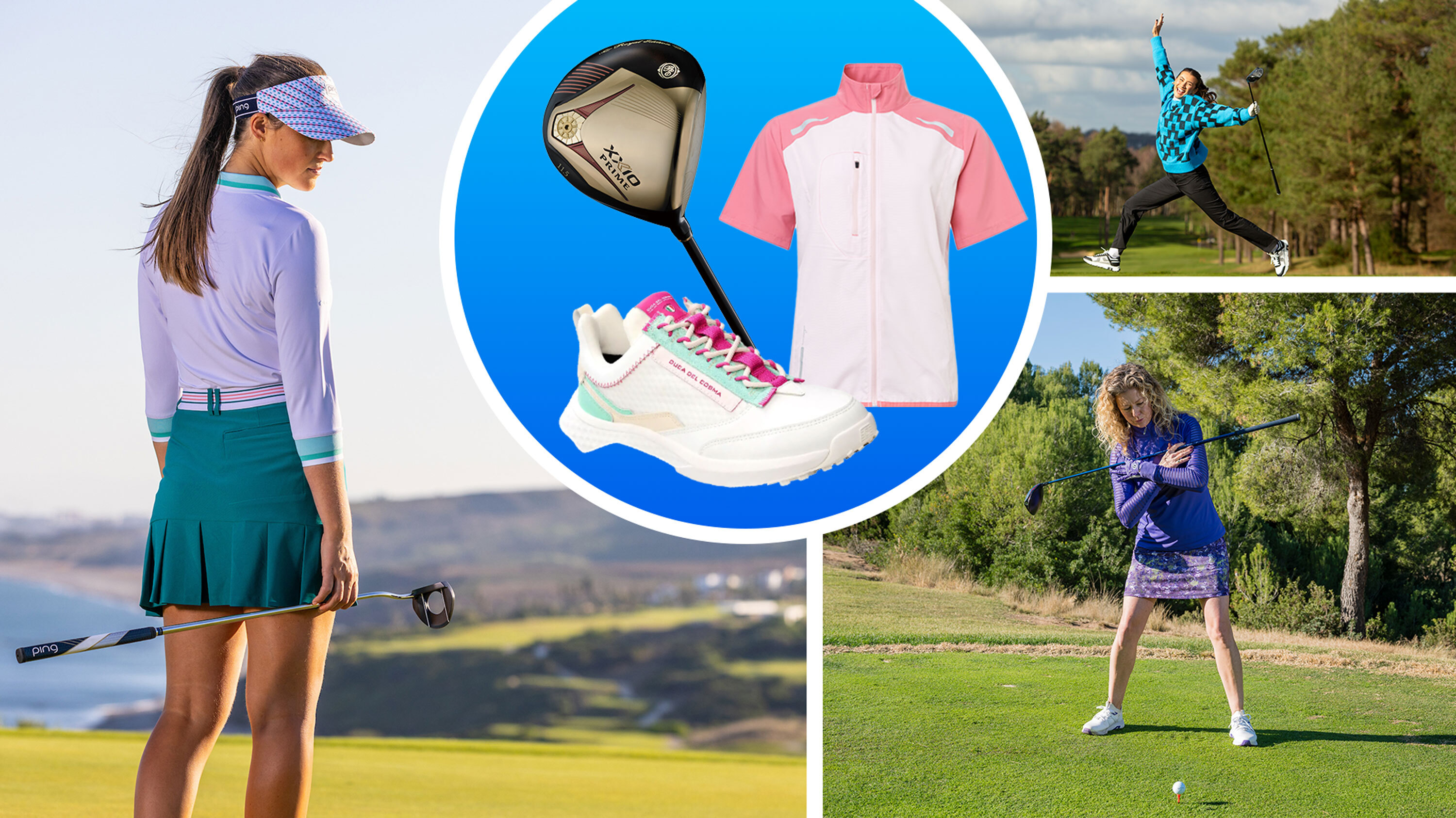 Selection of women's golf images