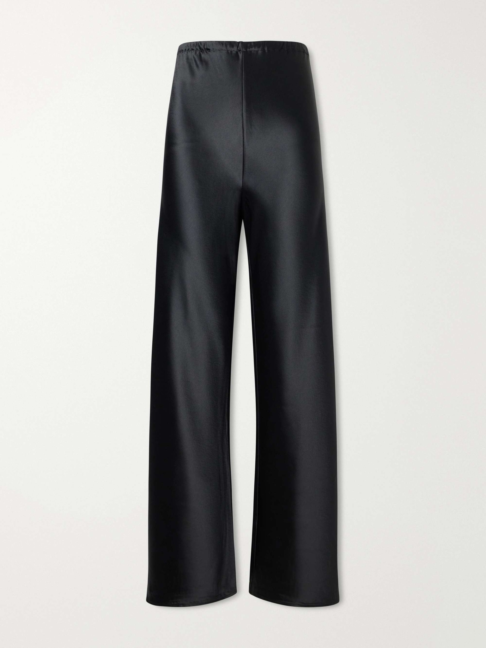 Bias Satin Wide-Leg Pants