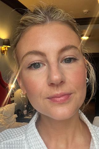 Katie wearing the Max Factor Serum Foundation