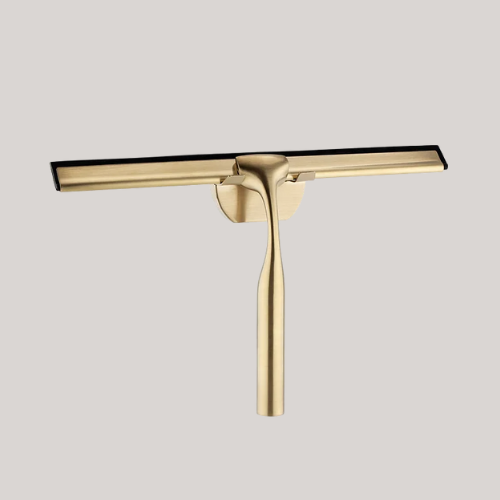 Victorian Plumbing, Arezzo Brushed Brass Shower Squeegee + Holder
