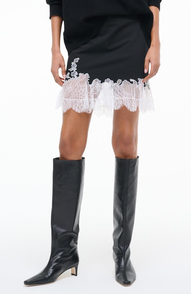 Nadia Lace Trim Miniskirt