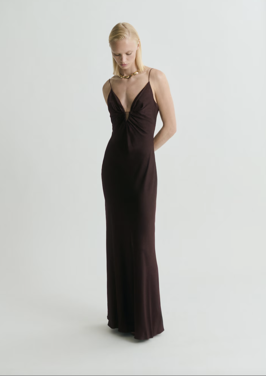 MANGO, V-Neck Satin Dress - Women | Mango Usa