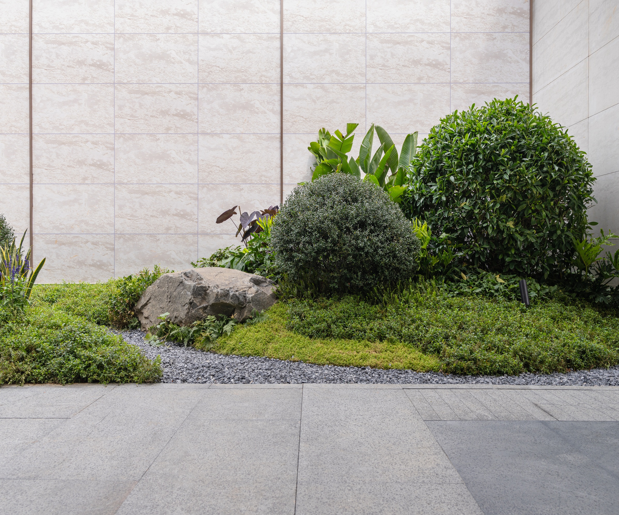 Zen garden, contemplation space, gravel garden
