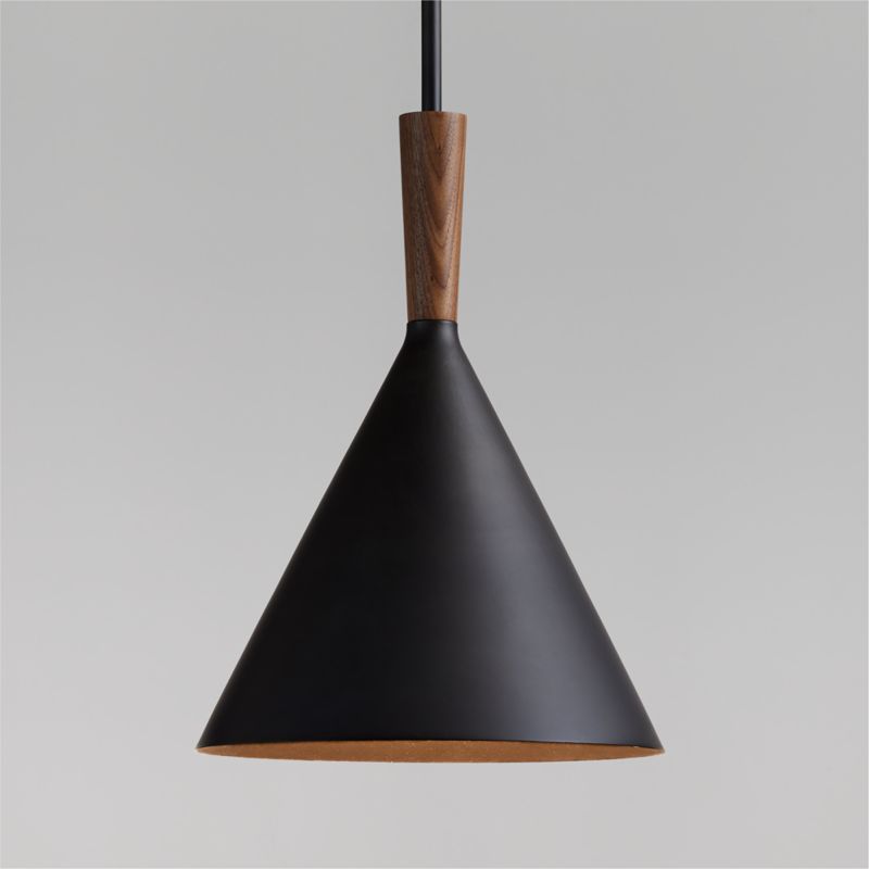 Weston Black Mid-Century Modern Pendant Light 11"