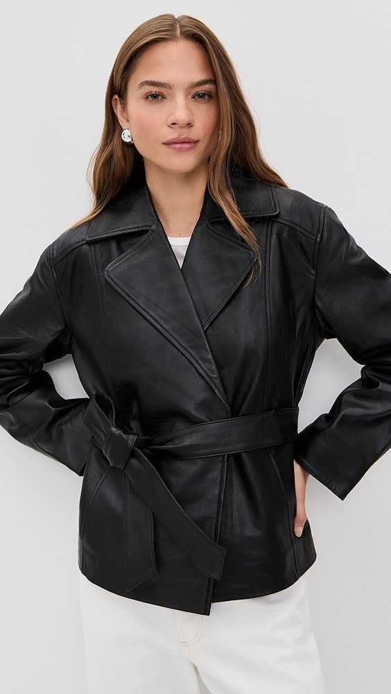 Reformation Veda Jaden Cropped Trench