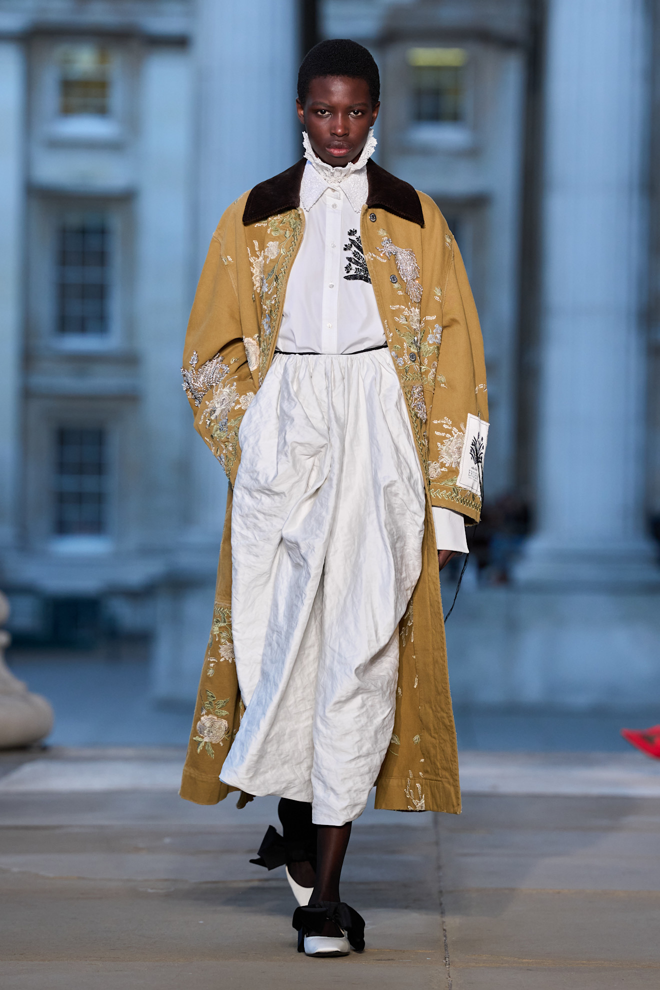 Erdem spring/summer 2026 wearing maximalist ballet flats.