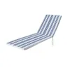 B&Q GoodHome Isla Striped Blue Sunlounger Cushion
