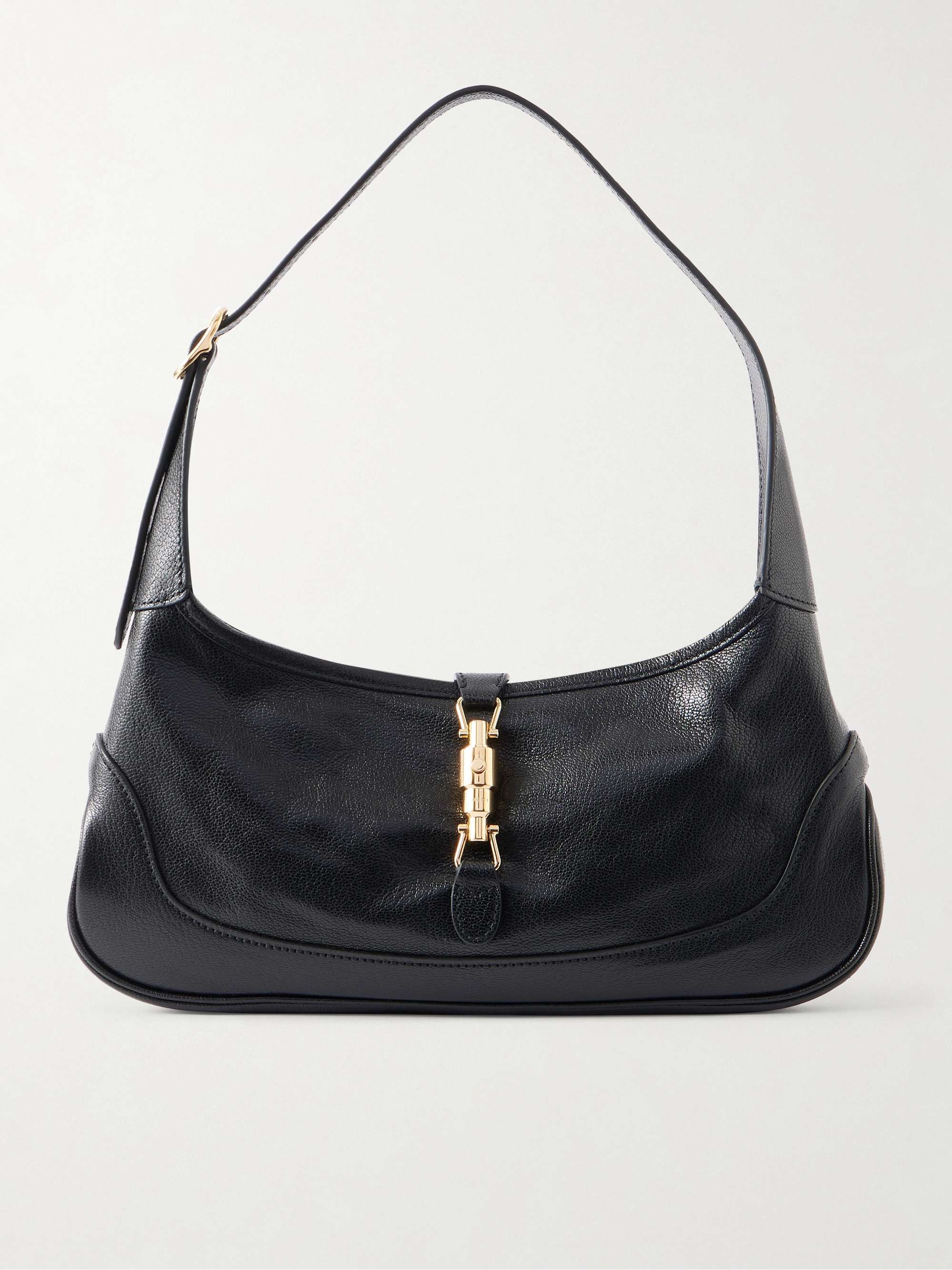 Jackie Slim Textured-Leather Shoulder Bag
