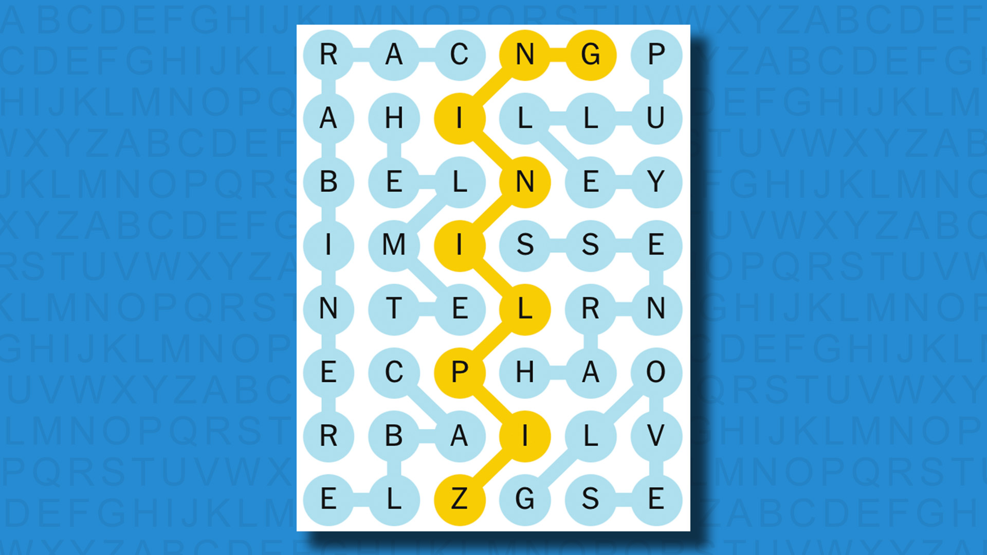NYT Strands answers for game 562 on a blue background