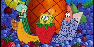 The cast from "Shanghaied" in Spongebob Squarepants.