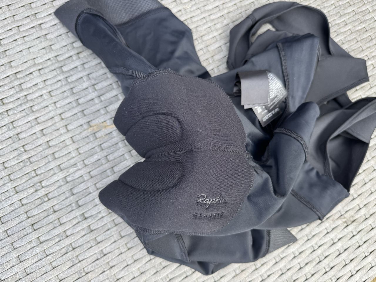 Rapha Core bib shorts chamois detail