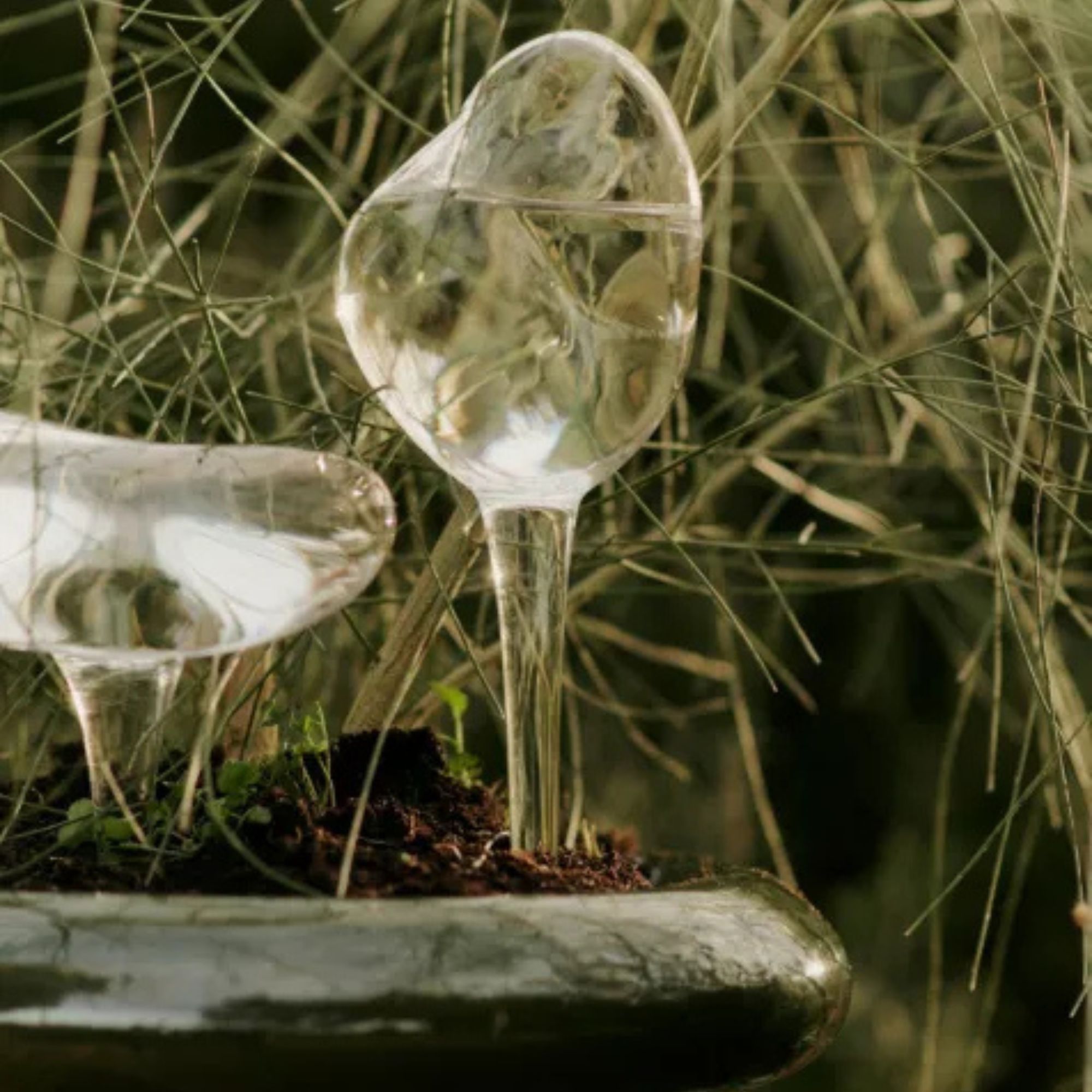 FERM LIVING, Mercury Water Clear Glass Globes, Set of 2