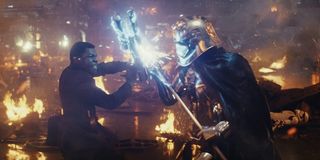 Gwendoline Christie and John Boyega in Star Wars: The Last Jedi