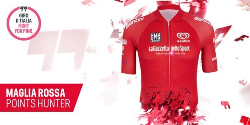 The red Giro d'Italia points jersey