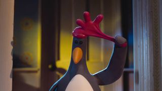 An image from "Wallace and Gromit" Vengeance Most Fowl" now streaming on Netflix