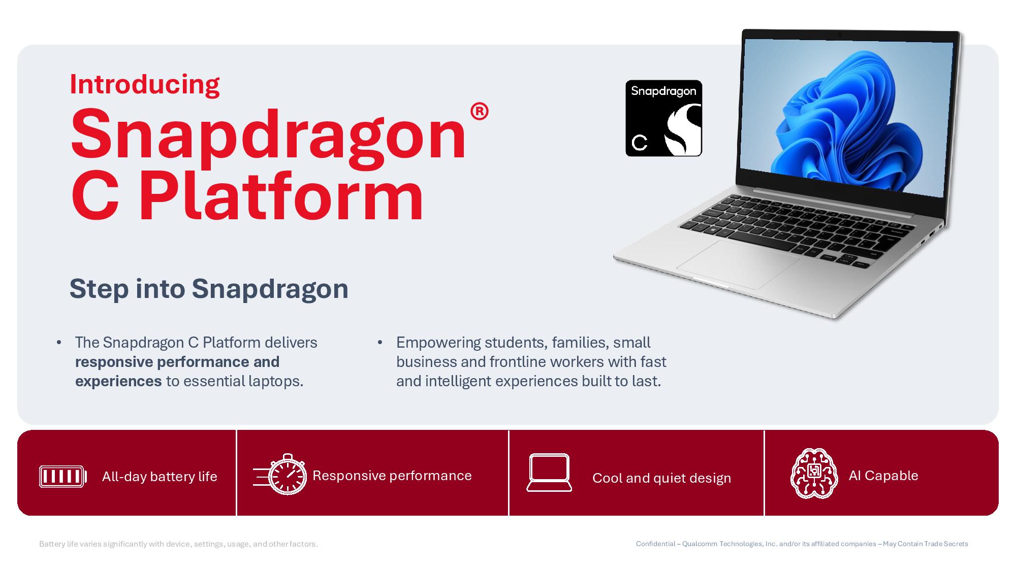 Qualcomm Snapdragon C overview deck