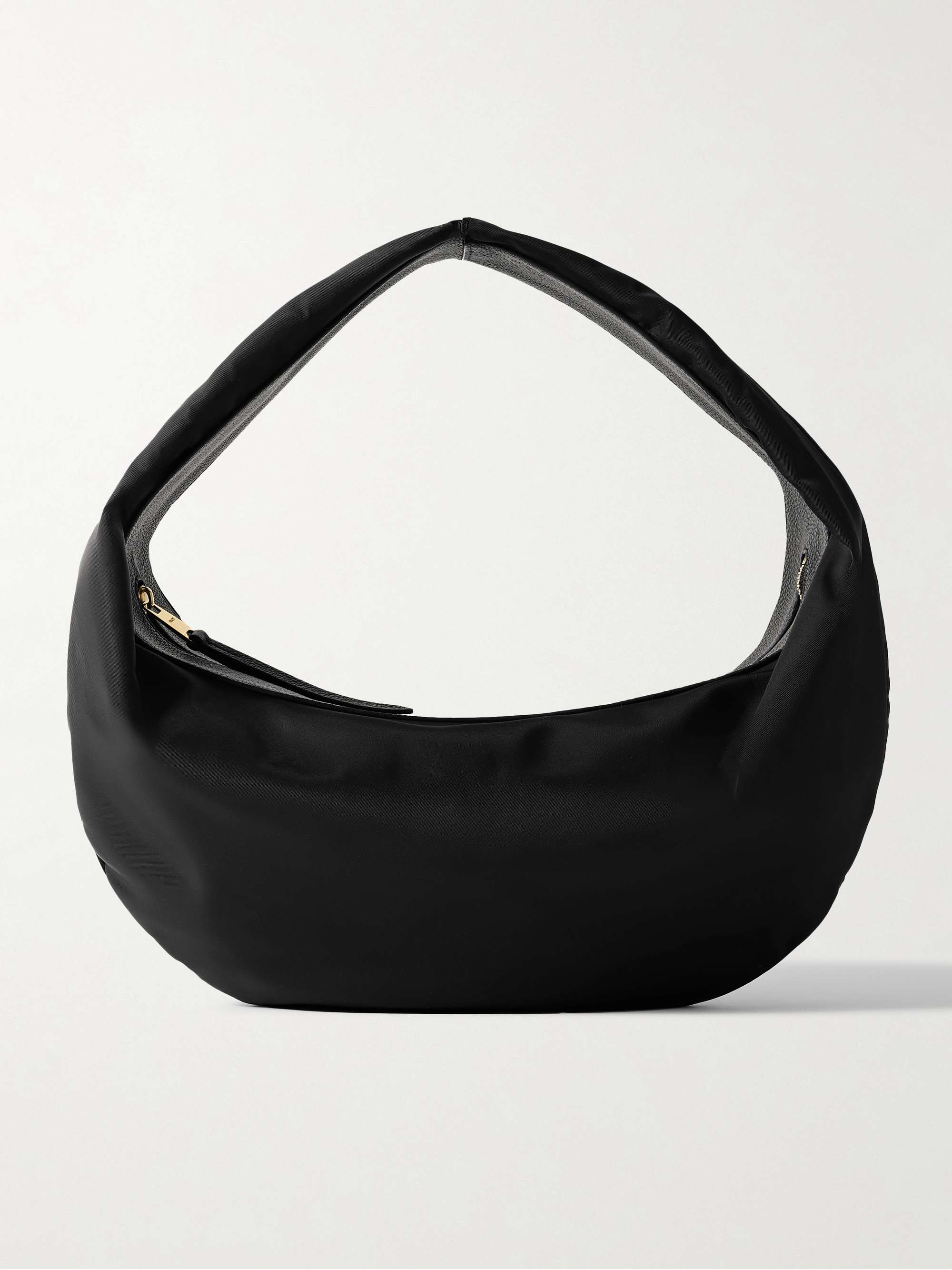 Olivia Sport Medium Textured Leather-Trimmed Shell Shoulder Bag