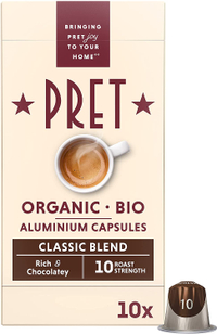 Pret Organic Classic Blend Nespresso Compatible Coffee Pods was: £33.00 now: £20.99, saving £12.01 at Amazon