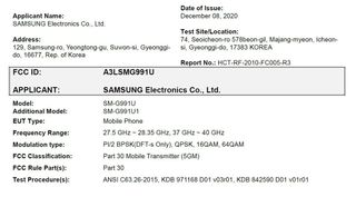 Samsung Galaxy S21 FCC filing
