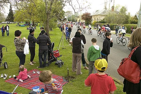 It was a picnic and festival type atmosphere at Westbury around the Village Green for the final day of the Tour.