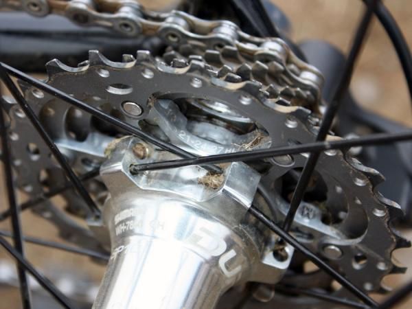 Adam Craig (Rabobank-Giant) runs a wide-range 11-27T cassette.
