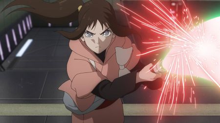 Kara wielding a lightsaber in The Ninth Jedi