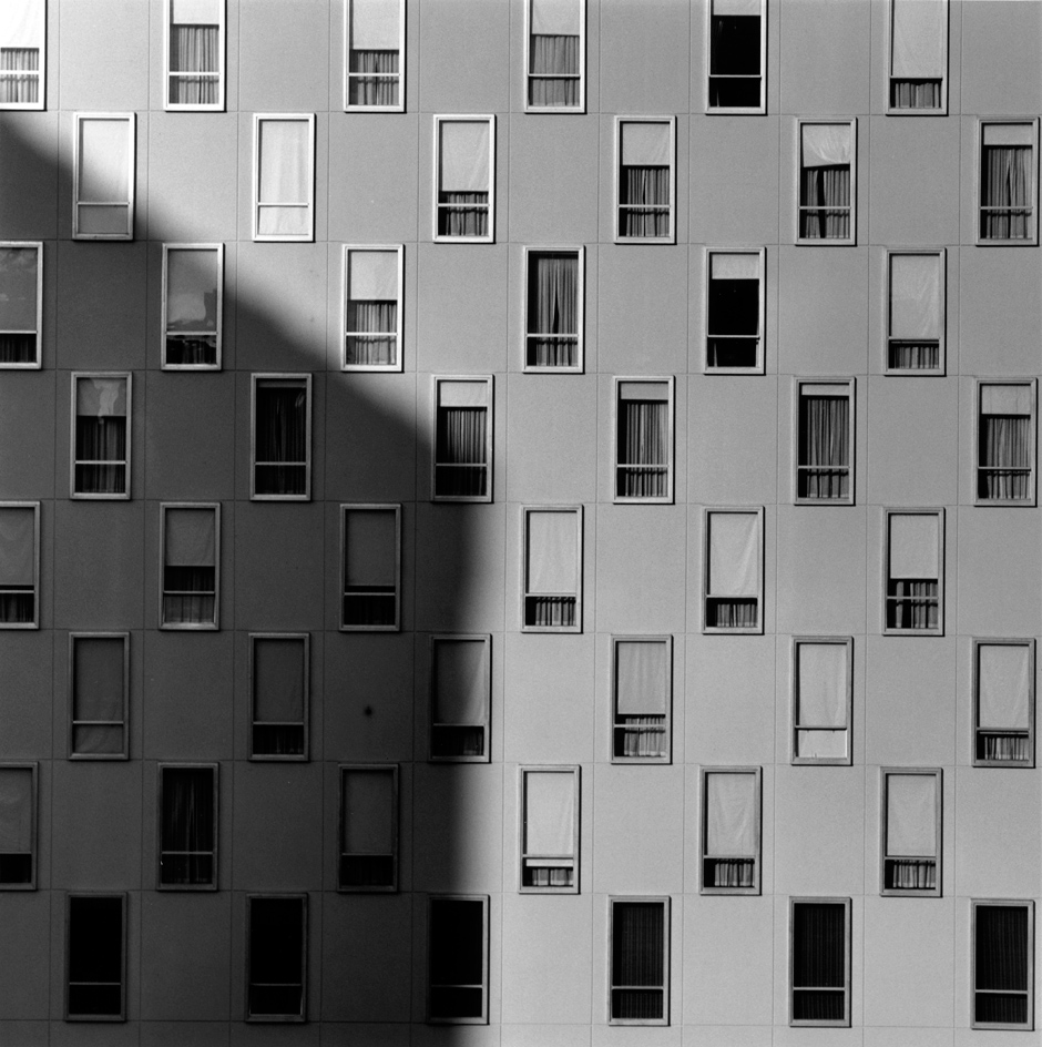 Apartment Window with grey wall