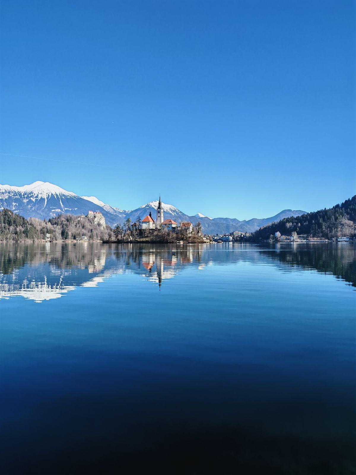 View across Lake Bled