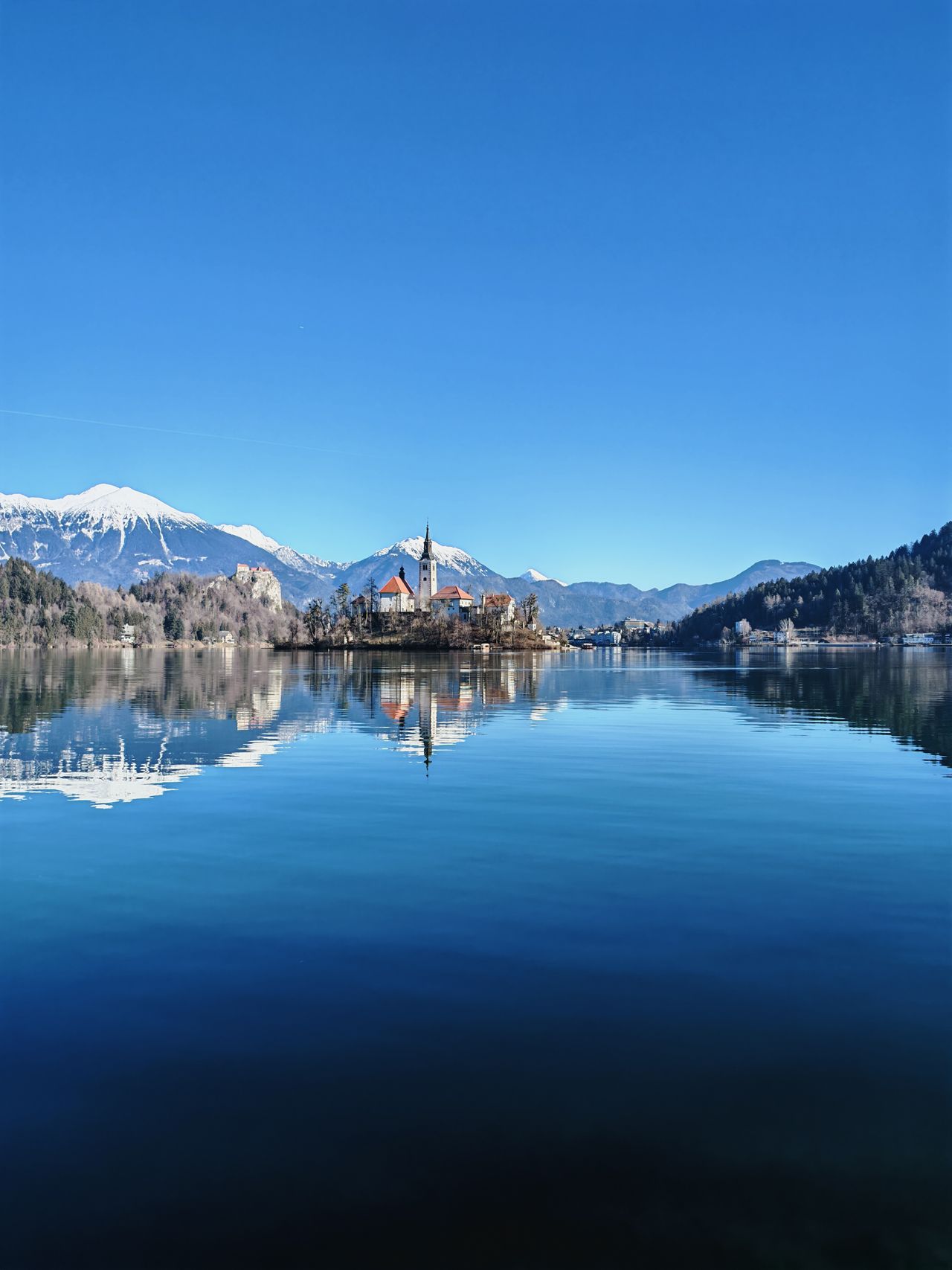 View across Lake Bled