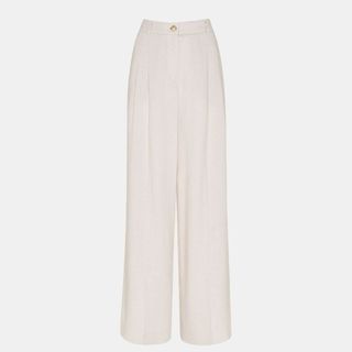 whistles linen suit trousers flat lay