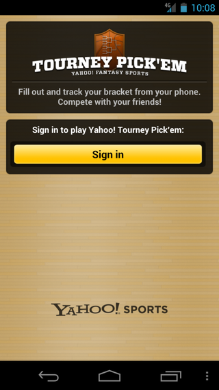 Yahoo! Tourney Pick'em