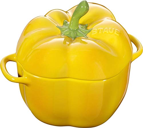 Staub Zwilling Ceramic by Paprika Cocotte Yellow Ceramic Height 10.7 Cm X Width 15.1 Cm Volume 0.47 L