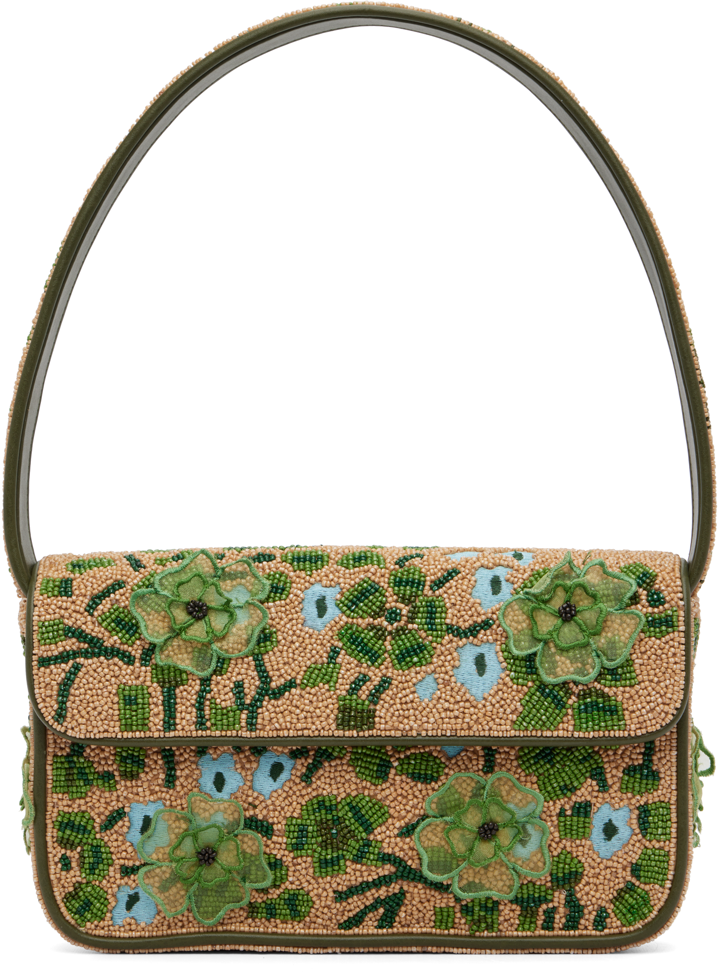 Tan Tommy Beaded Bag